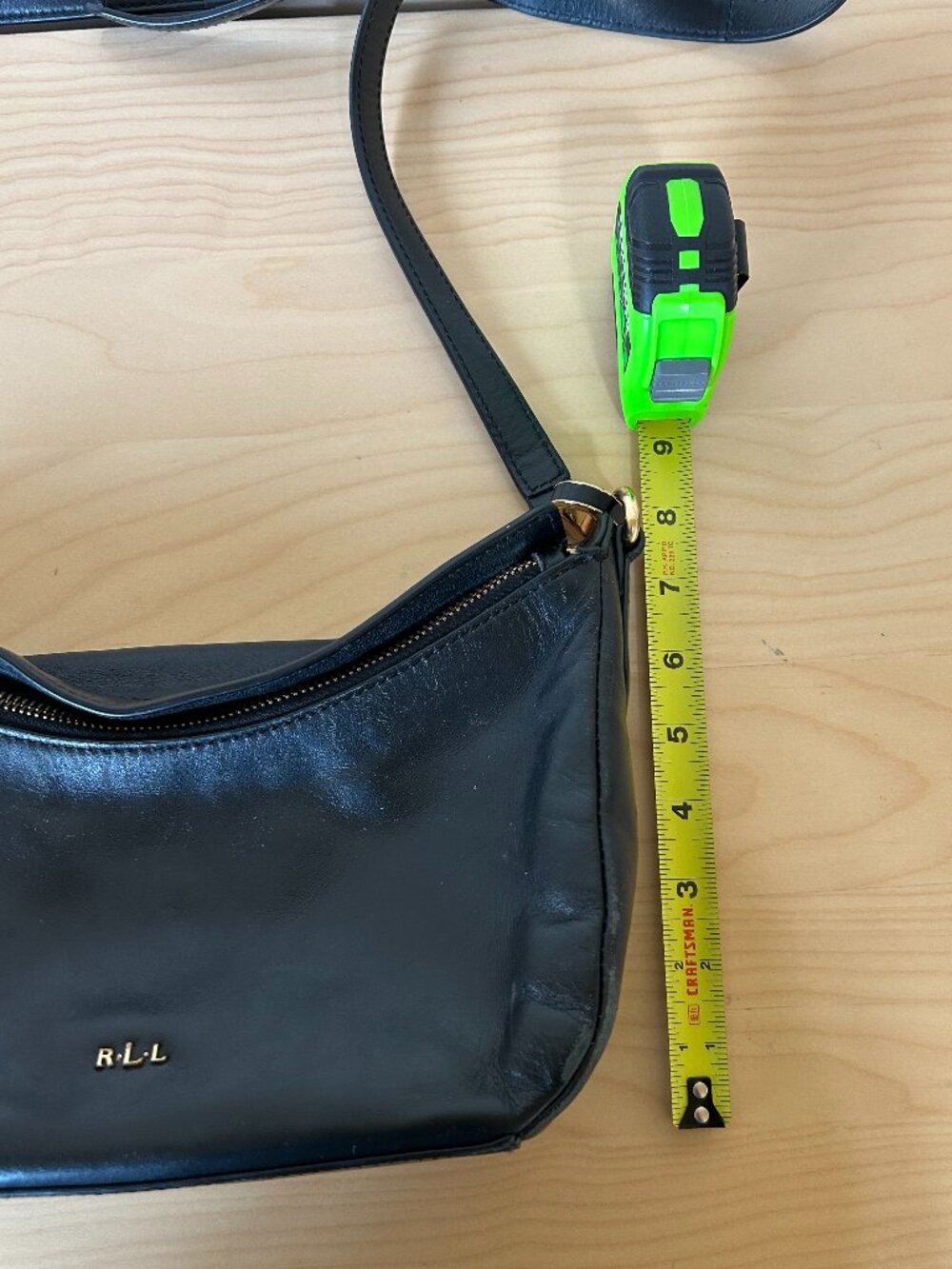 Lauren | Ralph Lauren Leather Crossbody Purse Black - Picture 12 of 16